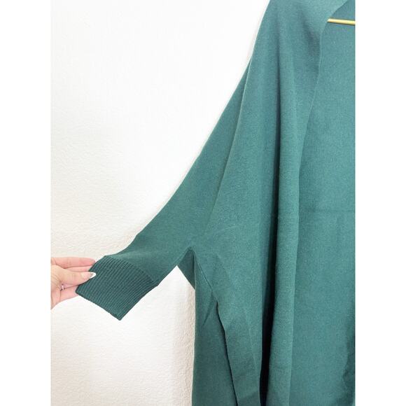 Sandro Celeste Fringed Open-front Cardigan One Size Green Oversized Quiet Luxury - Picture 8 of 12